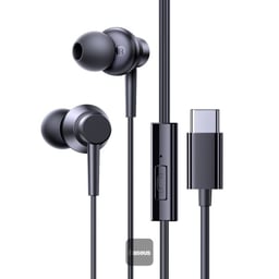 Audífonos Alámbricos con Micrófono BASEUS A00164300113-Z1, Tipo C, EncoK CZ11, Color Negro