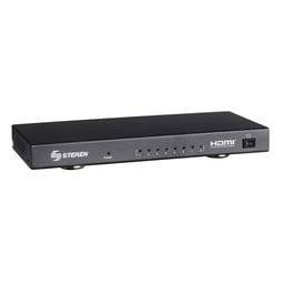 Divisor con amplificador Steren BOS-408, 8x HDMI, 4K Ultra HD, Negro
