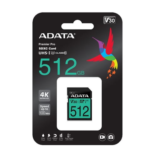 Memoria SDXC 512GB Adata Premier Pro ASDX512GUI3V30S-R UHS-I U3 Class 10