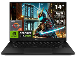 Laptop Asus TUF Gaming A14 14"/AMD RYZEN 7 260/16GB RAM/512GB SSD/USB/HDMI/DP/2560X1600/WIN 11 HOME/Negro/90NR0KQ1-M00130