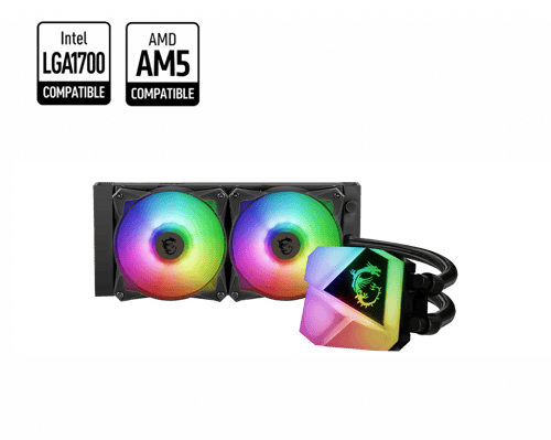 Enfriamiento Liquido MSI Mag Coreliquid C240, 240MM/ Negro/ Bomba-Radiador