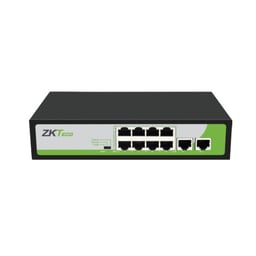 Switch ZKTeco PE082-120-C / 8 Puertos Fast Ethernet PoE AF-AT/2 Puertos RJ45 10/100 / No Administrable / PoE+ Hasta 30w Por Puerto / Soporta Hasta 250m Sobre UTP Cat6 / Autoadaptación MDI-MDIX / Protección Contra Descargas