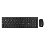 Kit Teclado y Mouse Inalámbrico Perfect Choice Antiderrames, Silencioso, Color Negro, Pc-201281