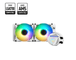 Enfriamiento Liquido MSI MAG CORELIQUID 240R V2 WHITE, 40MM/ Blanco-Multicolor/ Bomba-Radiador