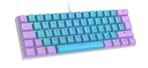 Teclado Mecanico TKL Ocelot Gaming Creators Candy Blue 60-OC Azul, Morado/ Alambrico/ RGB/ Switch Azul