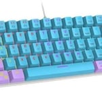 Teclado Mecanico TKL Ocelot Gaming Creators Candy Blue 60-OC Azul, Morado/ Alambrico/ RGB/ Switch Azul