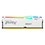 Memoria DDR5 16GB 5200MHz Kingston Fury Beast RGB Non-ECC CL40 XMP Blanco, KF552C40BWA-16