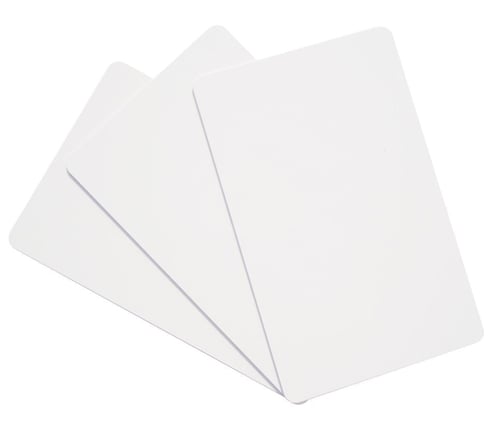 100 Tarjetas de PVC Posline 2003102, Para Credenciales YMCKO, 8.6 X 5.4MM