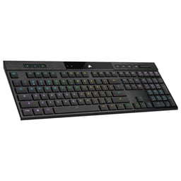 Teclado mecánico inalámbrico gamer Corsair K100 Air RGB/switch Cherry MX/ultra delgado/negro, CH-913A01U-NA