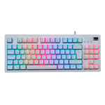 Teclado Mecanico Gamer VSG Quasar Outemu Marron VG-K387-WHT-BRW Alambrico/ TKL/ RGB/ Español/ USB/ Blanco