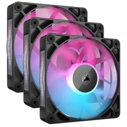 Kit de 3 ventiladores CORSAIR CO-9051018-WW RX120 RGB PWM / 120mm / 400 - 2100RPM / color negro