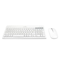Kit Teclado Y Mouse Recargable Inalámbrico Perfect Choice PC-201380 Blanco
