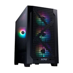 Gabinete XPG Lander 300/Midi-Tower/Con Ventana/Sin Fuente/USB 3.0/4 Ventiladores Instalados/Negro/Micro-ATX/LANDER300MAA-BKCWW