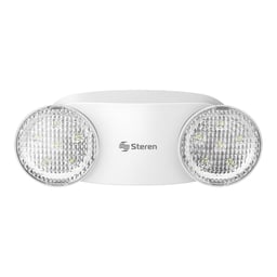 Lampara LED de Emergencia Steren LAM-504, Con Luces Direccionables, Bateria Recargable, Color Blanco