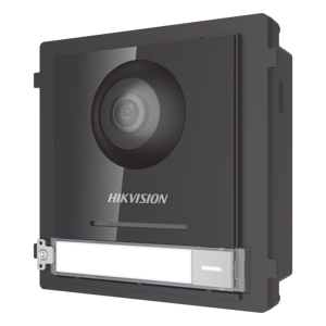 Frente de Calle Hikvision DS-KD8003-IME1(B) de 2MPX/para Videoportero Modular/PoE/Ángulo 146°/Ultra Baja Iluminación/IP65/WDR 120DB