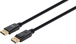 Cable DISPLAYPORT 8K V1.4 MANHATTAN 355575 8K/60HZ/2M/Color Negro