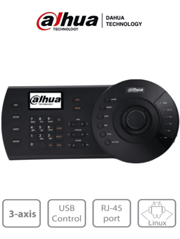 Teclado Controlador IP Con Joystick Dahua DHI-NKB1000-E, Para PTZS Analogicas e IP/ Control de DVRS y NVRS/ Pantalla LCD/ RJ-45/ RS232/ Pelco D & P