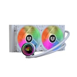 Enfriamiento líquido Balam Rush BR-937375 HydroX Pro HX20, 2 x 120mm, 800-1800 RPM, color blanco