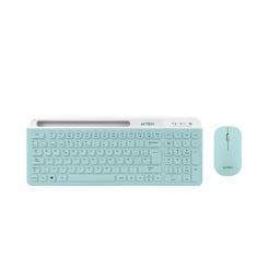 Kit Teclado y Mouse Inalambrico Acteck AC-940153 Creator Virtuos Silk MK720/Bluetooth/Español/100 Teclas/4000 DPI/Color Tiffany
