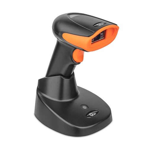Lector de Codigo de Barras Con Base Qian QOB-2DMFE, 1D, 2D, QR Inalambrico