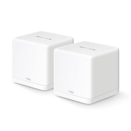Kit de 2 Router Inalambrico Mercusys Halo H60X(2-PACK) 2.4/5GHZ/Doble Banda/2XLAN (RJ-45)/WIFI 6 System/Antena Interna/1500MBIT/S