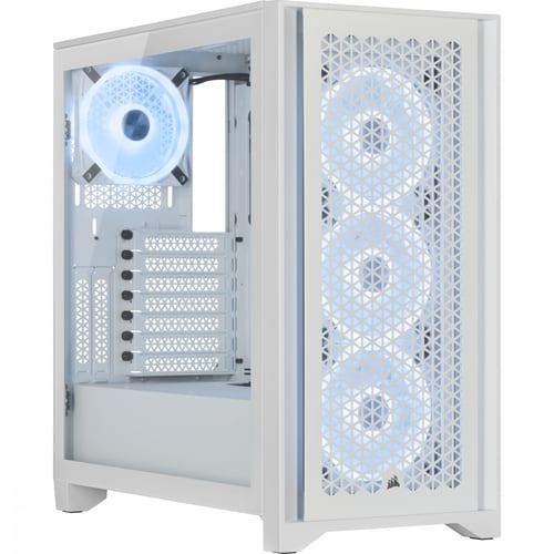 Gabinete Corsair 4000D RGB Airflow, Vidrio Templado, Media Torre, Color Blanco, CC-9011241-WW