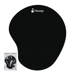 Mousepad Nextep NE-418B de 23X20CM/Gel/Tela/Con Descansa Muñecas/Negro