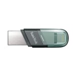 Memoria USB 3.1/Lightning 128GB SanDisk SDIX90N-128G-GN6NE iXpand Flip, Color Gris