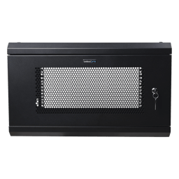 Gabinete de Pared 6U LINKEDPRO SR1906LH3P/Puerta Perforada/455 mm/Rack de 19"/Acero Reforzado/Negro
