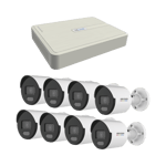 Kit IP 1080P Hilook KIPCV2M/ 8B ColorVu NVR de 8 Canales/ 8 Camaras IP Bala