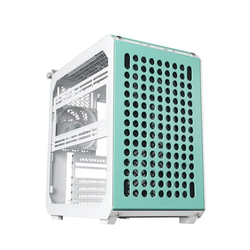 Gabinete Cooler Master Qube 500 Flatpack Con Ventana/ Midi-Tower/ ATX/ USB 3.0/ 1 Vent/ Sin Fuente/ Color Blanco-Menta, Q500-DGNN-S00