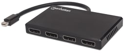 Video Splitter Displayport 1 mini DP IN: 4 DP OUT UHD, Manhattan 207744