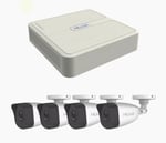 Kit IP Hilook KIP4MP/ 4B 4 Megapixel/ NVR de 4 Canales/ 4 Camaras IP Bala