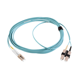 Jumper de fibra óptica multimodo 50/125 XGLO OM3 Aqua, 2 metros