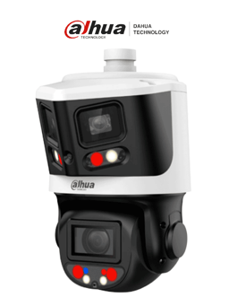 Camara IP PTZ Dahua DH-SDT3E410-8P-MB-A-PV1/8MP+4MP/TIOC: 10X Zoom/IR Hasta 70M/Autotracking/Proteccion Perimetral/Multivision/Disuasion Activa/Luz Dual Inteligente/SMD 4.0/IP66/POE