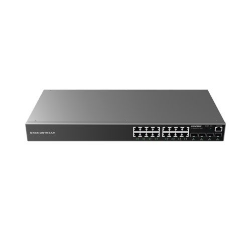 Switch Gigabit POE+ Grandstream GWN7802P, Administrable/ 16 Puertos 10/100/1000 MBPS + 4 Puertos SFP Uplink/ 240W