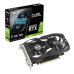 Tarjetas de Video Asus DUAL-RTX3050-O6G Geforce 6GB GDDR6/PCI-E 4.0/HDMI/DP/Negro