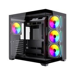 Gabinete Balam Rush Tank Core Ultra GM925 / Mid-Towe / Con Ventana / Sin Fuente / USB 2.0 / 3.0 / 4 Ventiladores Instalados / ARGB / Negro / ATX / BR-943833