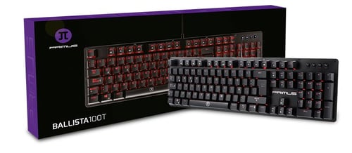 Teclado Mecanico Primus Gaming Ballista 100T PKS-102S Led Rojo/ Alambrico/ USB/ Switch Brown/ Color Negro