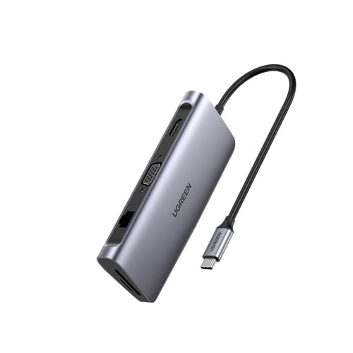 Hub USB-C 3.2 Ugreen 40873 9 En 1 PD Carga 100W, Soporta Mac OS/Windows/Linux