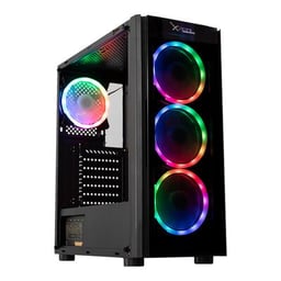 Gabinete Gaming XZEAL XZ110, Torre, Micro-ATX, Mini-ITX Negro, XZCGB12B