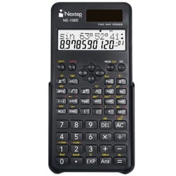 Calculadora Cientifica NEXTEP NE-196E De 10+2 Digitos / Doble Linea / 240 Funciones / Solar / Bateria