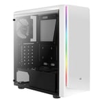 Gabinete Aerocool Rift WG Media Torre, ATX/ Micro ATX, Blanco, RGB, Ventana Lateral, sin Fuente, 4718009159082