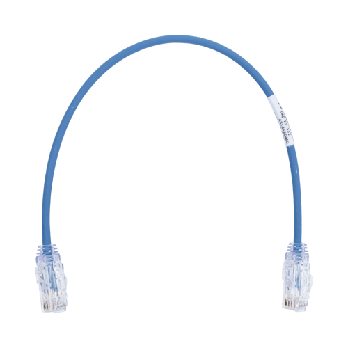 Cable de Parcheo TX6 UTP CAT6 Panduit 28AWG Color Azul 1FT, UTP28SP1BU