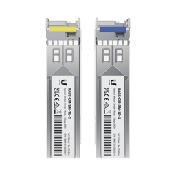 Modulo Transceptor SFP Ufiber Ubiquiti INC UACC-OM-SM-1G-S-2 MINIGIBIC Monomodo 1.25 GBPS/Distancia 3KM/SIMPLEX/Un Conector LC/Incluye 2 Tranceptores