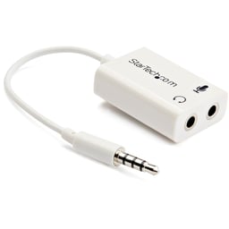 Adaptador de Diadema Mini-Jack 3.5MM 4 Pines a Conectores Separados de Audifonos y de Micrófono - M a 2 x H Startech, MUYHSMFFADW