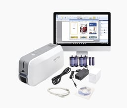 Kit de Impresora Tarjetas de PVC SMART51SK 2X Ribbon a Color, 100 Tarjetas PVC, Kit de Limpieza, Software