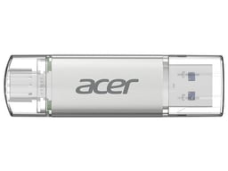 Memoria USB 3.2 64GB Acer UT300/Lectura 150 MB/s/Escritura 90 MB/s/Plata/BL.9BWWA.589