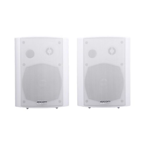 Par de Altavoces Alambricos Para Montaje en Pared Epcom SF-775AW Color Blanco 40W