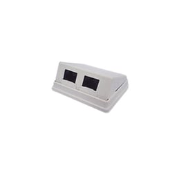 Caja de pared Linkedpro LP-WP-12 UTP Cat5E, 2X RJ-45, blanco